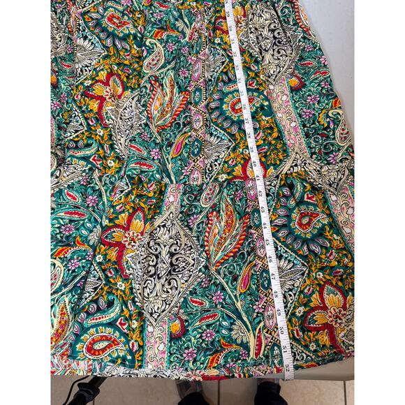 NWT Cupshe Boho Paisley Patchwork Maxi Dress Size Medium Smocked Waist - Picture 3 of 5